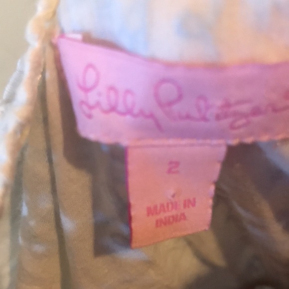 Lilly Pulitzer 3/4 sleeve size 2 dress/tunic in an embroidered cotton blue/white - Picture 5 of 7